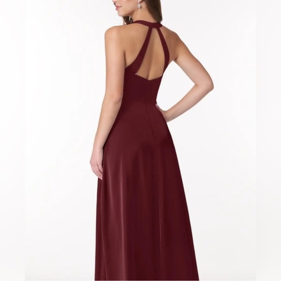Azazie Burgundy Maxi Dress - Picture 10 of 10